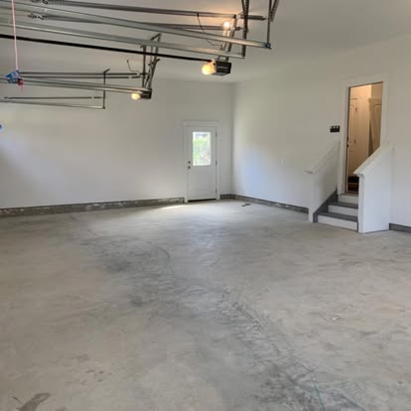 Second angle of the concrete floor before coating